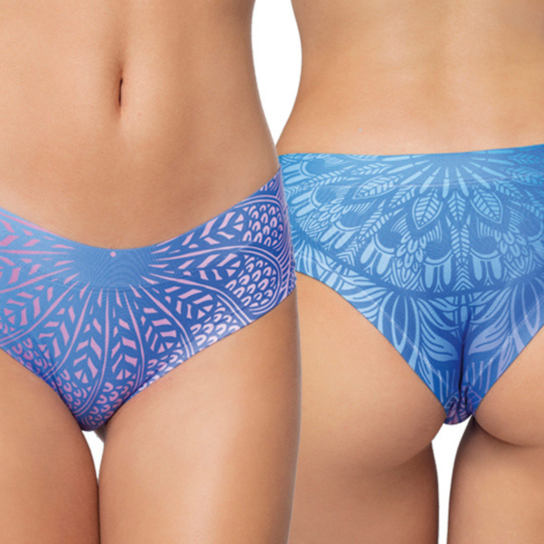 Memème Women’s Ultra-Comfortable MANDALA - Mystery - Panties | Breathable Cotton Crotch, Stretchy Fit, No Elastic Bands